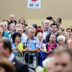 04.07.2016 Kielce. Prezydent Andrzej Duda złożył kwiaty pod kamienicą Planty 7/9 / Wojciech Habdas / Radio Kielce