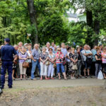 04.07.2016 Kielce. Prezydent Andrzej Duda złożył kwiaty pod kamienicą Planty 7/9 / Wojciech Habdas / Radio Kielce