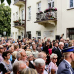 04.07.2016 Kielce. Prezydent Andrzej Duda złożył kwiaty pod kamienicą Planty 7/9 / Wojciech Habdas / Radio Kielce