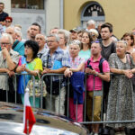 04.07.2016 Kielce. Prezydent Andrzej Duda złożył kwiaty pod kamienicą Planty 7/9 / Wojciech Habdas / Radio Kielce