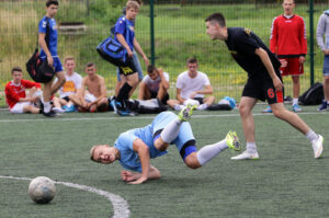 6.7.2016 Kielce. Wakacje z futbolem. Mecz Pogromcy Nadwagi-Harnasie Kielce. / Wojciech Habdas / Radio Kielce