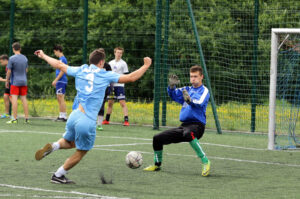 6.7.2016 Kielce. Wakacje z futbolem. Mecz Pogromcy Nadwagi-Harnasie Kielce. / Wojciech Habdas / Radio Kielce