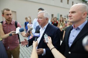 12.07.2016. Konferencja Prawa i Sprawiedliwości na Wzgórzu Zamkowym / Wojciech Habdas / Radio Kielce