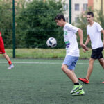 12.7.2016 Kielce. Wakacje z futbolem. Mecz Hulaj Dusze - Drużyna Actimela / Wojciech Habdas / Radio Kielce