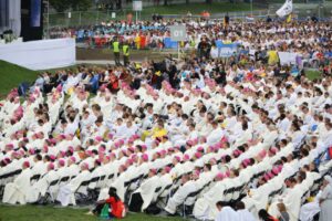 26.07.2016. Inauguracja Światowych Dni Młodzieży. Msza święta na krakowskich Błoniach / Wojciech Habdas / Radio Kielce