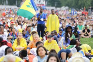 26.07.2016. Inauguracja Światowych Dni Młodzieży. Msza święta na krakowskich Błoniach / Wojciech Habdas / Radio Kielce