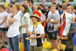 26.07.2016. Inauguracja Światowych Dni Młodzieży. Msza święta na krakowskich Błoniach / Wojciech Habdas / Radio Kielce