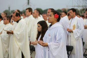 26.07.2016. Inauguracja Światowych Dni Młodzieży. Msza święta na krakowskich Błoniach / Wojciech Habdas / Radio Kielce