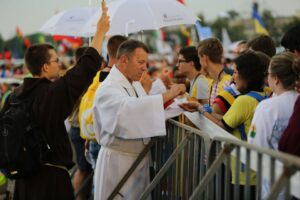 26.07.2016. Inauguracja Światowych Dni Młodzieży. Msza święta na krakowskich Błoniach / Wojciech Habdas / Radio Kielce