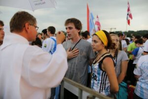 26.07.2016. Inauguracja Światowych Dni Młodzieży. Msza święta na krakowskich Błoniach / Wojciech Habdas / Radio Kielce