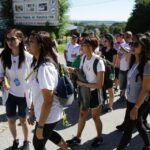 21.07.2016 Pielgrzymi z Kanady wzięli udział w Drodze Krzyżowe z Nowej Słupi na Święty Krzyż / Wojciech Habdas / Radio Kielce