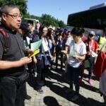 21.07.2016 Pielgrzymi z Kanady wzięli udział w Drodze Krzyżowe z Nowej Słupi na Święty Krzyż / Wojciech Habdas / Radio Kielce