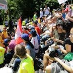 21.07.2016. Pielgrzymi Światowych Dni Młodzieży na Świętym Krzyżu / Wojciech Habdas / Radio Kielce