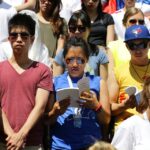 21.07.2016. Pielgrzymi Światowych Dni Młodzieży na Świętym Krzyżu / Wojciech Habdas / Radio Kielce