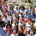 21.07.2016. Pielgrzymi Światowych Dni Młodzieży na Świętym Krzyżu / Wojciech Habdas / Radio Kielce