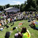 21.07.2016. Pielgrzymi Światowych Dni Młodzieży na Świętym Krzyżu / Wojciech Habdas / Radio Kielce