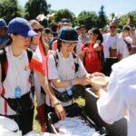 21.07.2016. Pielgrzymi Światowych Dni Młodzieży na Świętym Krzyżu / Wojciech Habdas / Radio Kielce