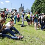 21.07.2016. Pielgrzymi Światowych Dni Młodzieży na Świętym Krzyżu / Wojciech Habdas / Radio Kielce