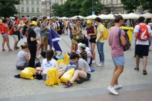 26.07. 2016. Pielgrzymi Światowych Dni Młodzieży w Krakowie / Wojciech Habdas / Radio Kielce