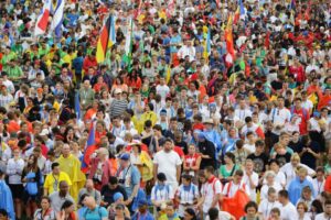 26.07.2016. Inauguracja Światowych Dni Młodzieży. Msza święta na krakowskich Błoniach / Wojciech Habdas / Radio Kielce