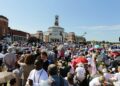 30.07.2016. Sanktuarium świętego Jana Pawła II. Podczas mszy świętej dla duchowieństwa sprawowanej przez papieża Franciszka / Wojciech Habdas / Radio Kielce