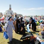 30.07.2016. Sanktuarium świętego Jana Pawła II. Podczas mszy świętej dla duchowieństwa sprawowanej przez papieża Franciszka / Wojciech Habdas / Radio Kielce