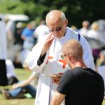 30.07.2016. Sanktuarium świętego Jana Pawła II. Podczas mszy świętej dla duchowieństwa sprawowanej przez papieża Franciszka / Wojciech Habdas / Radio Kielce