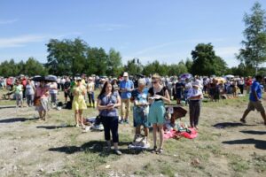 30.07.2016. Sanktuarium świętego Jana Pawła II. Podczas mszy świętej dla duchowieństwa sprawowanej przez papieża Franciszka / Wojciech Habdas / Radio Kielce