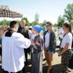 30.07.2016. Sanktuarium świętego Jana Pawła II. Podczas mszy świętej dla duchowieństwa sprawowanej przez papieża Franciszka / Wojciech Habdas / Radio Kielce