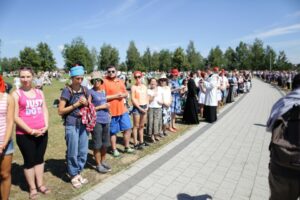 30.07.2016. Sanktuarium świętego Jana Pawła II. Podczas mszy świętej dla duchowieństwa sprawowanej przez papieża Franciszka / Wojciech Habdas / Radio Kielce