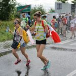 30.07.2016. Pielgrzymi w drodze do Brzegów, gdzie odbędzie się czuwanie z papieżem / Wojciech Habdas / Radio Kielce