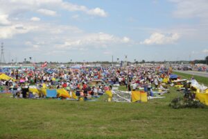 30.07.2016. Brzegi. Miejsce, gdzie młodzież spotka się na czuwaniu z papieżem / Wojciech Habdas / Radio Kielce