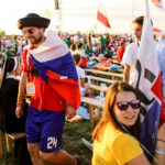 30.07.2016. Modlitewne czuwanie uczestników Światowych Dni Młodzieży w Brzegach z udziałem papieża Franciszka / Wojciech Habdas / Radio Kielce