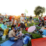 30.07.2016. Modlitewne czuwanie uczestników Światowych Dni Młodzieży w Brzegach z udziałem papieża Franciszka / Wojciech Habdas / Radio Kielce