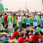 30.07.2016. Modlitewne czuwanie uczestników Światowych Dni Młodzieży w Brzegach z udziałem papieża Franciszka / Wojciech Habdas / Radio Kielce