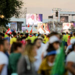 30.07.2016. Modlitewne czuwanie uczestników Światowych Dni Młodzieży w Brzegach z udziałem papieża Franciszka / Wojciech Habdas / Radio Kielce