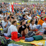30.07.2016. Modlitewne czuwanie uczestników Światowych Dni Młodzieży w Brzegach z udziałem papieża Franciszka / Wojciech Habdas / Radio Kielce