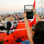 30.07.2016. Modlitewne czuwanie uczestników Światowych Dni Młodzieży w Brzegach z udziałem papieża Franciszka / Wojciech Habdas / Radio Kielce