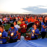 30.07.2016. Modlitewne czuwanie uczestników Światowych Dni Młodzieży w Brzegach z udziałem papieża Franciszka / Wojciech Habdas / Radio Kielce