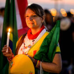 30.07.2016. Modlitewne czuwanie uczestników Światowych Dni Młodzieży w Brzegach z udziałem papieża Franciszka / Wojciech Habdas / Radio Kielce