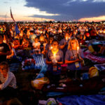 30.07.2016. Modlitewne czuwanie uczestników Światowych Dni Młodzieży w Brzegach z udziałem papieża Franciszka / Wojciech Habdas / Radio Kielce