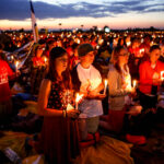 30.07.2016. Modlitewne czuwanie uczestników Światowych Dni Młodzieży w Brzegach z udziałem papieża Franciszka / Wojciech Habdas / Radio Kielce