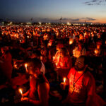 30.07.2016. Modlitewne czuwanie uczestników Światowych Dni Młodzieży w Brzegach z udziałem papieża Franciszka / Wojciech Habdas / Radio Kielce