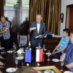 30.8.2016 Kielce. Kończący kadencję rektor Politechniki Świętokrzyskiej Stanisław Adamczak spotkał się z dziennikarzami. / Wojciech Habdas / Radio Kielce