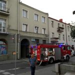 25.08.2016. Kielce. Strażacy gasili pożar skrzynki elektrycznej przy ulicy Żelaznej / Stanisław Blinstrub / Radio Kielce