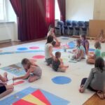 03.08.2016. "Wakacje - pociąg do kultury" - zajęcia dla dzieci w Centrum Kultury w Pińczowie / Kamil Włosowicz / Radio Kielce