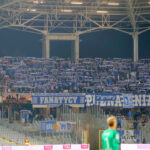 06.08.2016. 4. kolejka LOTTO Ekstraklasy: Korona Kielce - Lech Poznań. Kibice Lecha szczelnie wypełnili sektor gości / Kamil Król / Radio Kielce