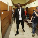 01.08.2016 Kielce. Przedtstawiciele senegalskiego inwestora, który chce nabyć akcje Korony, Peter Kaluba i Ibrahim Iyane Thiam spotkali się z prezydentem Wojciechem lubawskim / Jarosław Kubalski / Radio Kielce