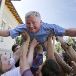 18.08.2016 Kielce. Próba plenerowa aktorów Teatru im. Stefana Żeromskiego do spektaklu Kieł. / Jarosław Kubalski / Radio Kielce