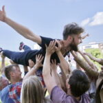 18.08.2016 Kielce. Próba plenerowa aktorów Teatru im. Stefana Żeromskiego do spektaklu Kieł. / Jarosław Kubalski / Radio Kielce